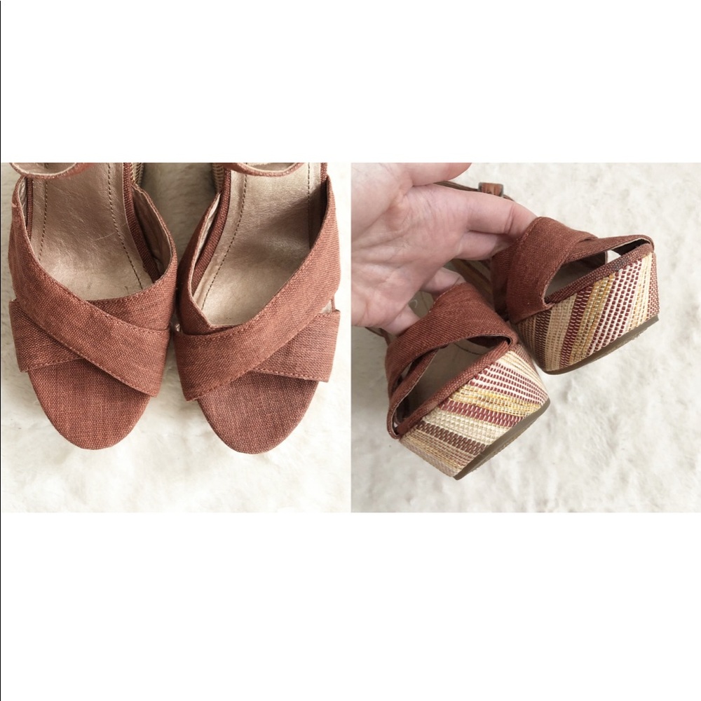 4/$20 🌴 BC BG Paris Edanai Platform Wedge Sandals - Picture 5 of 8